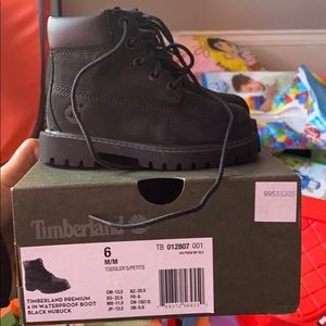 Size 6 Toddler Black Timbs